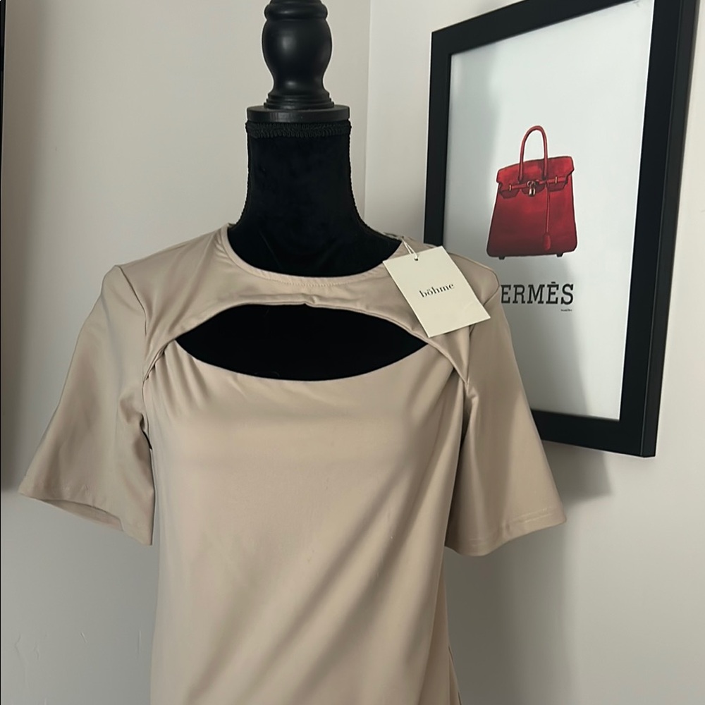 Bohme Women's Beige Short Sleeve Top